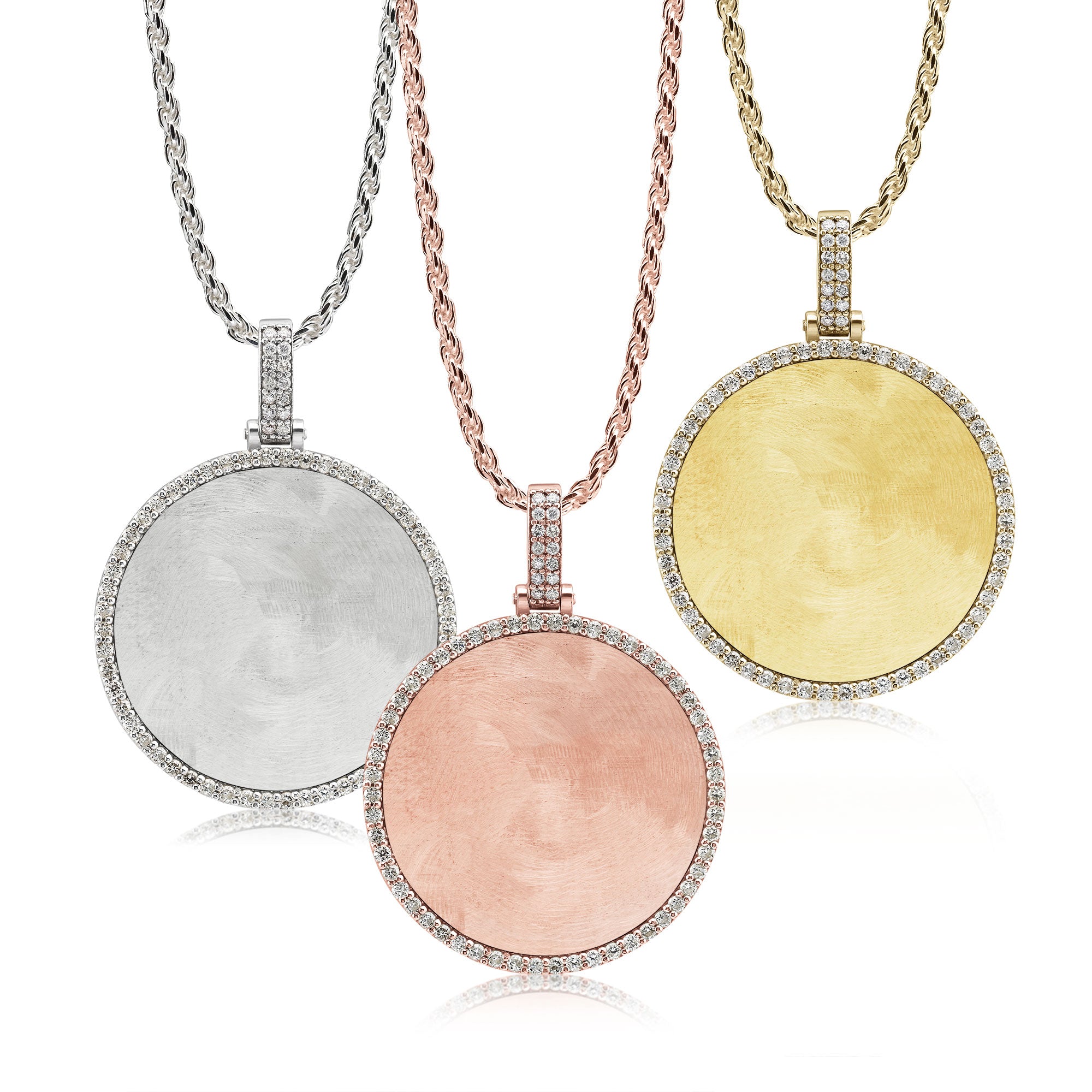 10K DIAMOND PICTURE PENDANTS