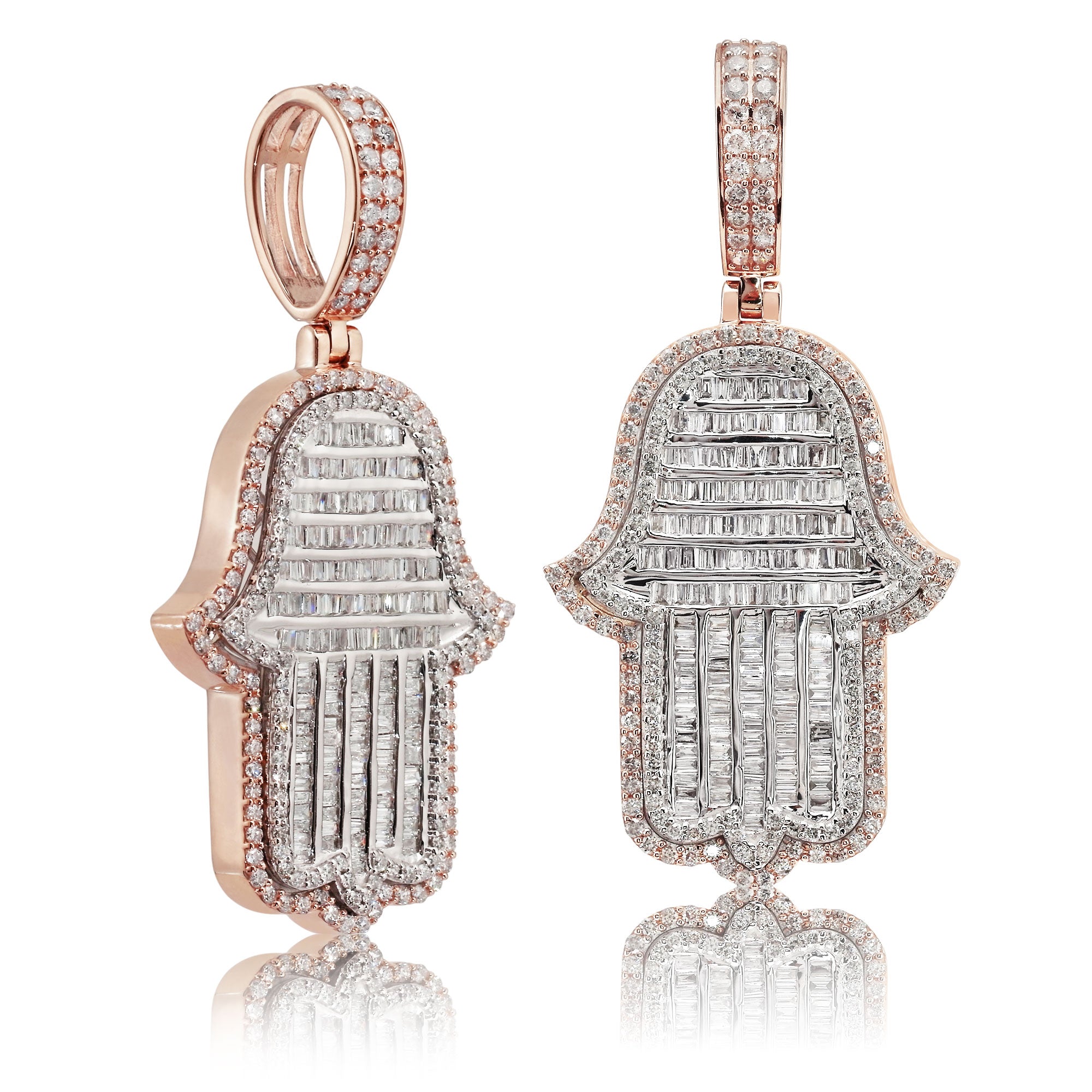 2ct baguette Hamsa 1ct 34 rounds 3.34ct
