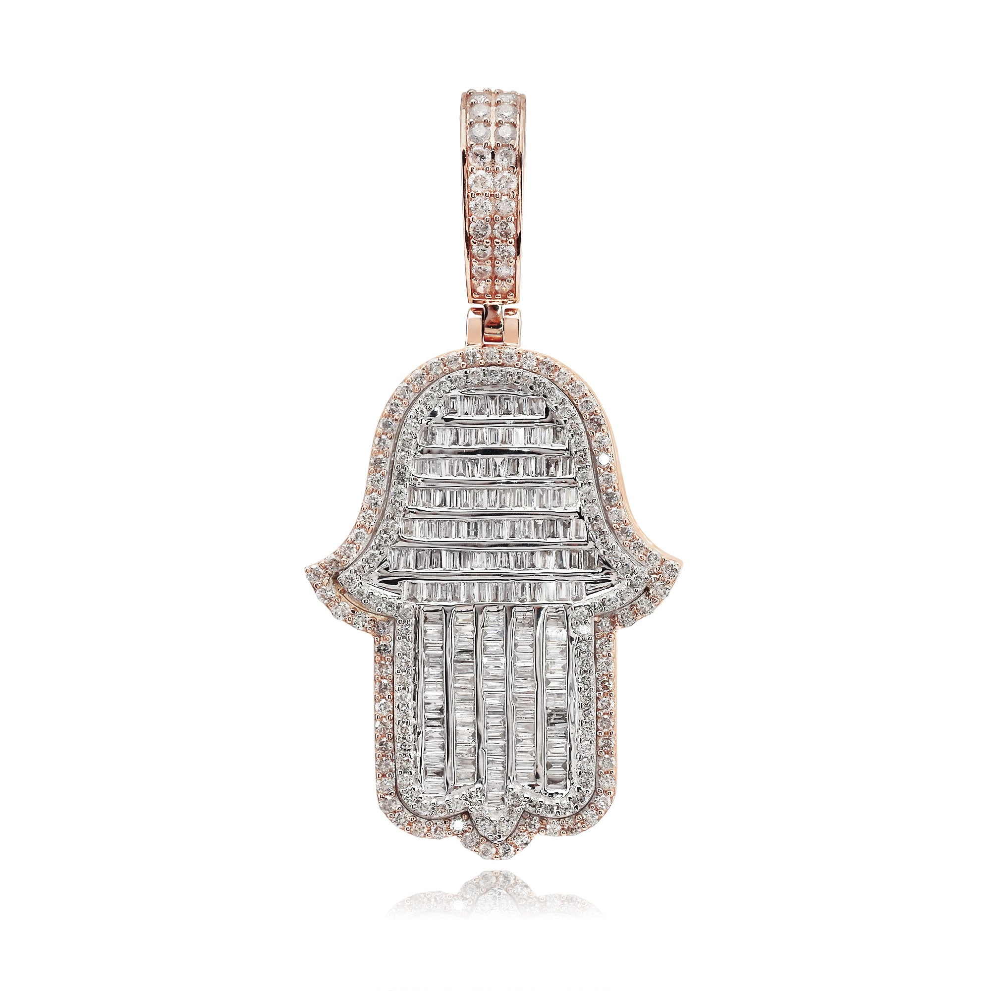 2ct baguette Hamsa 1ct 34 rounds 3.34ct