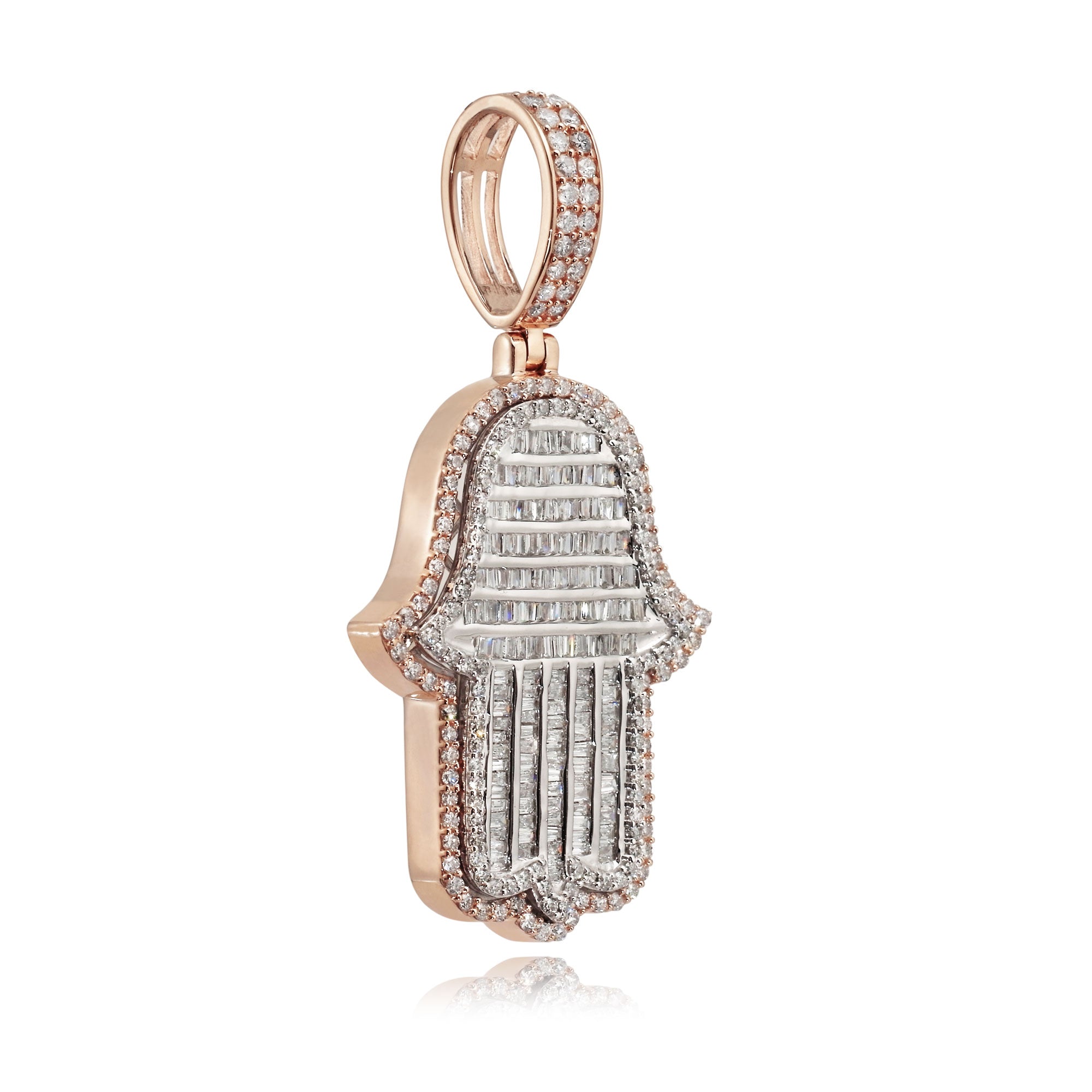 2ct baguette Hamsa 1ct 34 rounds 3.34ct