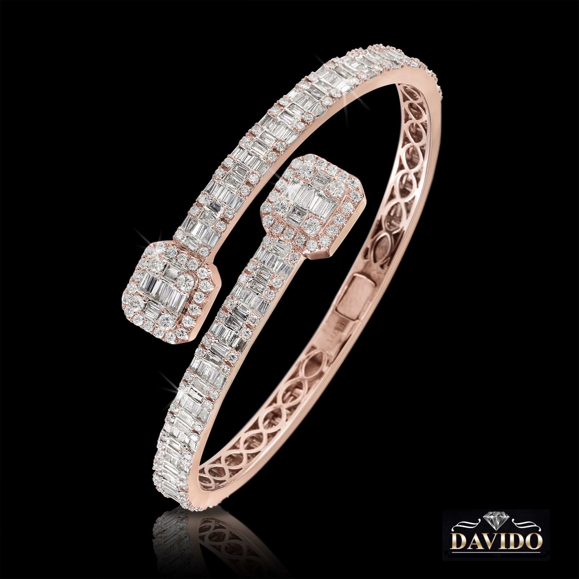 3.02 round 6.03 baguette 9.05ct baguette bangle