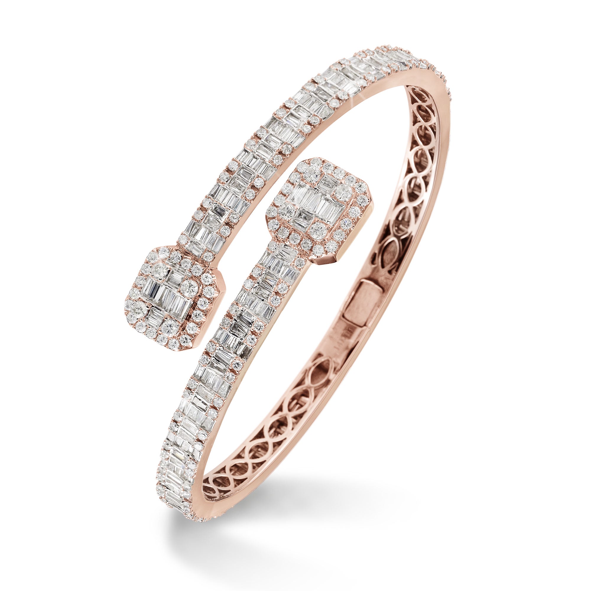 3.02 round 6.03 baguette 9.05ct baguette bangle