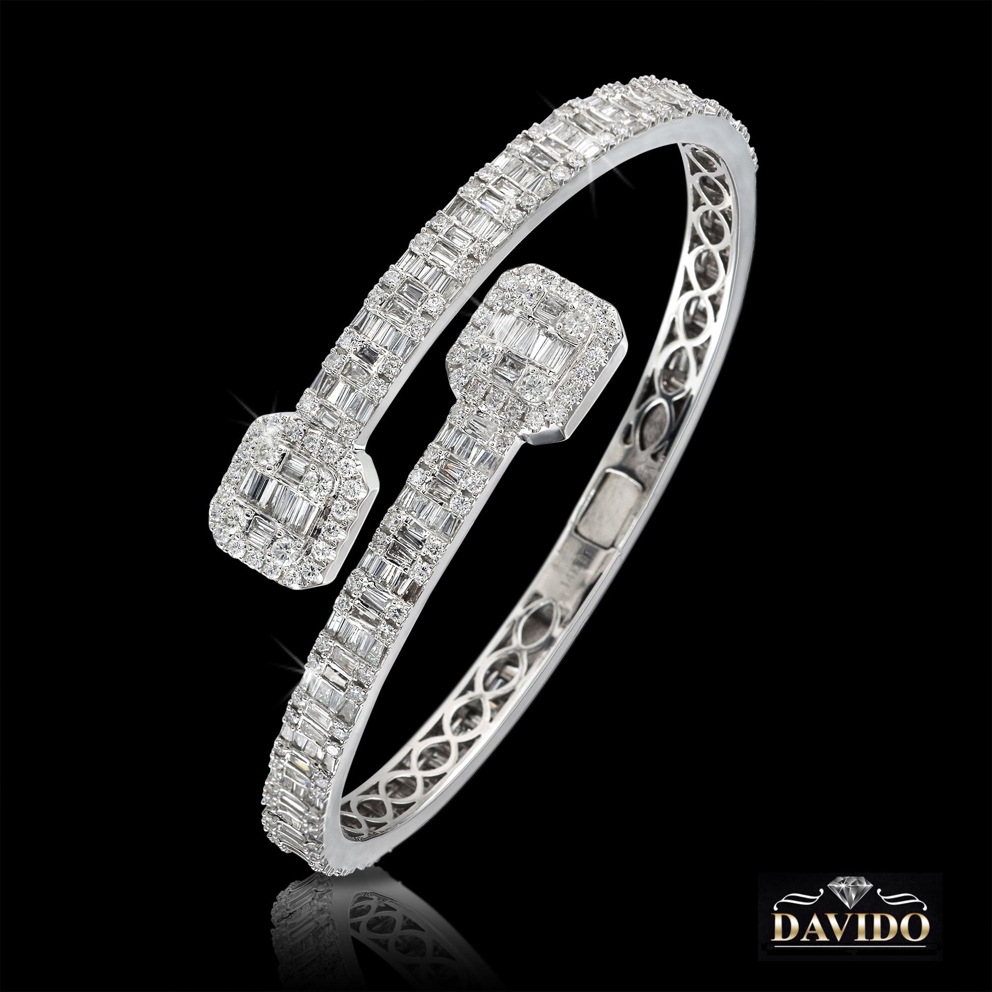 3.02 round 6.03 baguette 9.05ct baguette bangle
