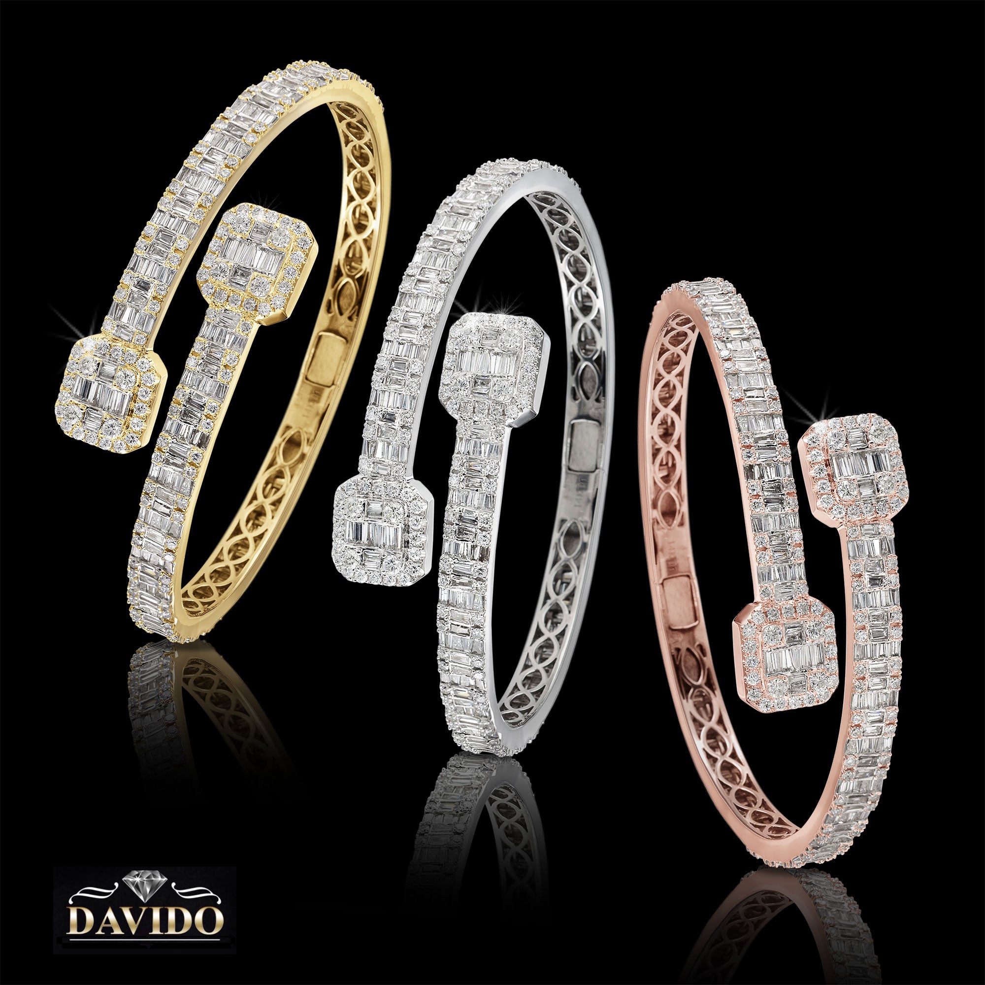 3.02 round 6.03 baguette 9.05ct baguette bangle
