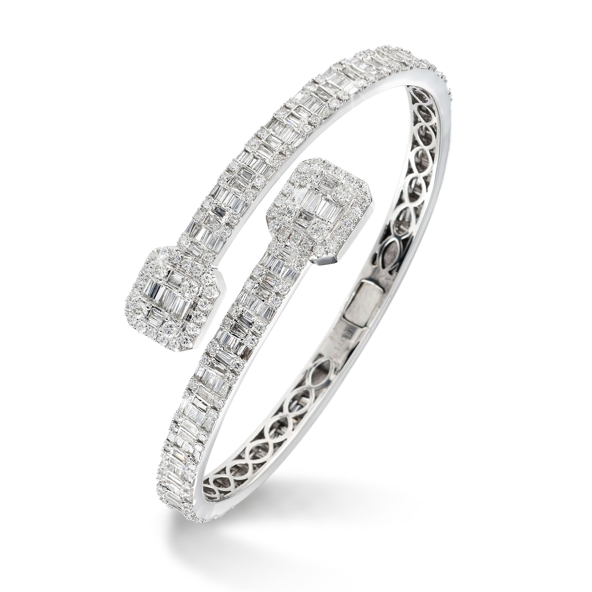 3.02 round 6.03 baguette 9.05ct baguette bangle