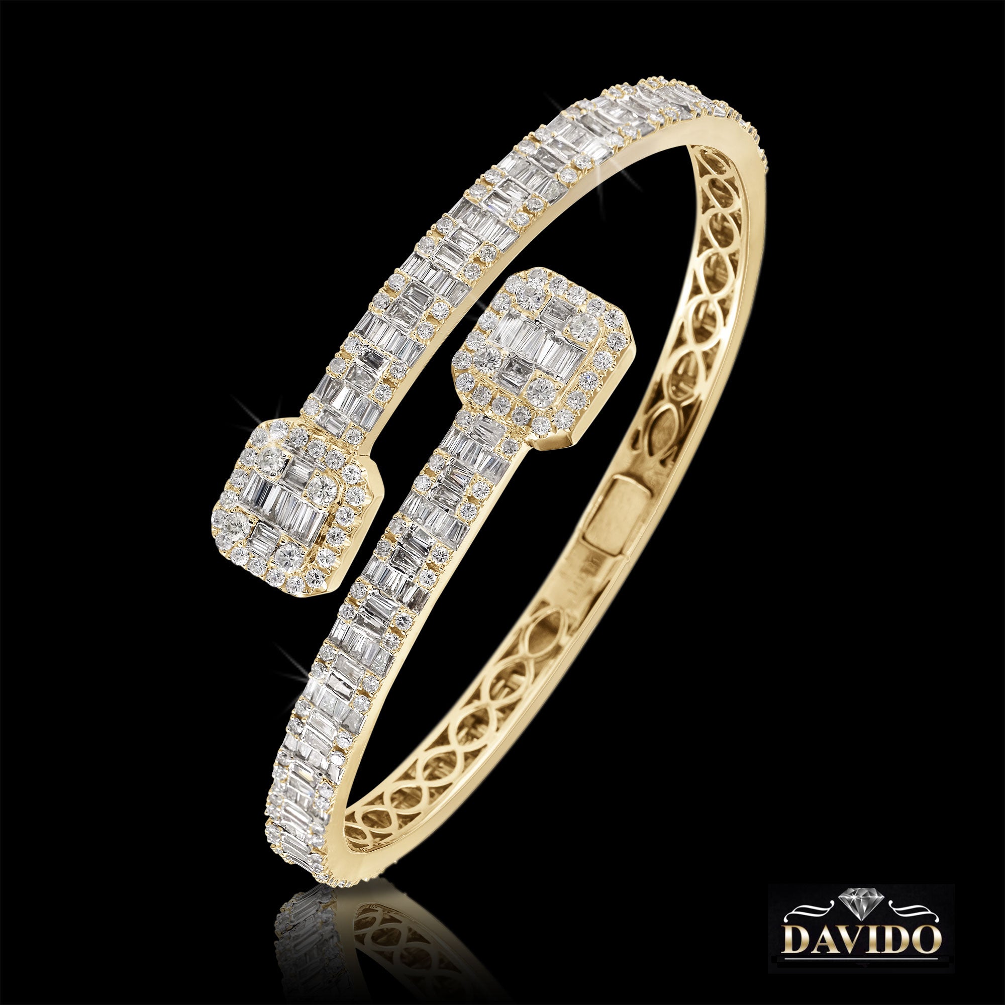 3.02 round 6.03 baguette 9.05ct baguette bangle