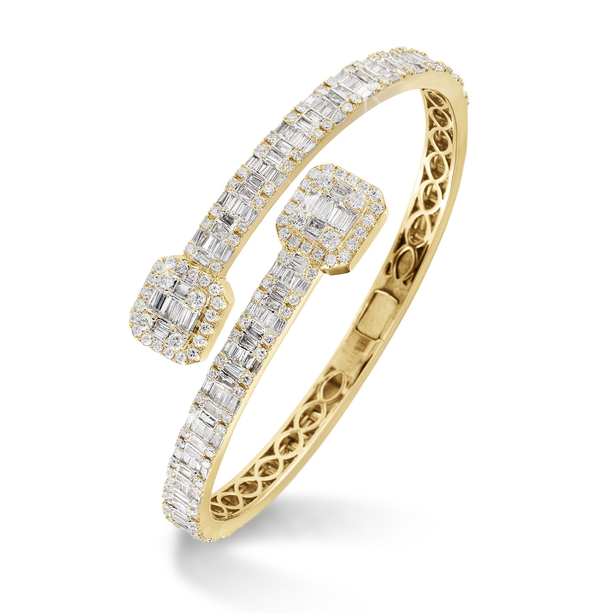 3.02 round 6.03 baguette 9.05ct baguette bangle