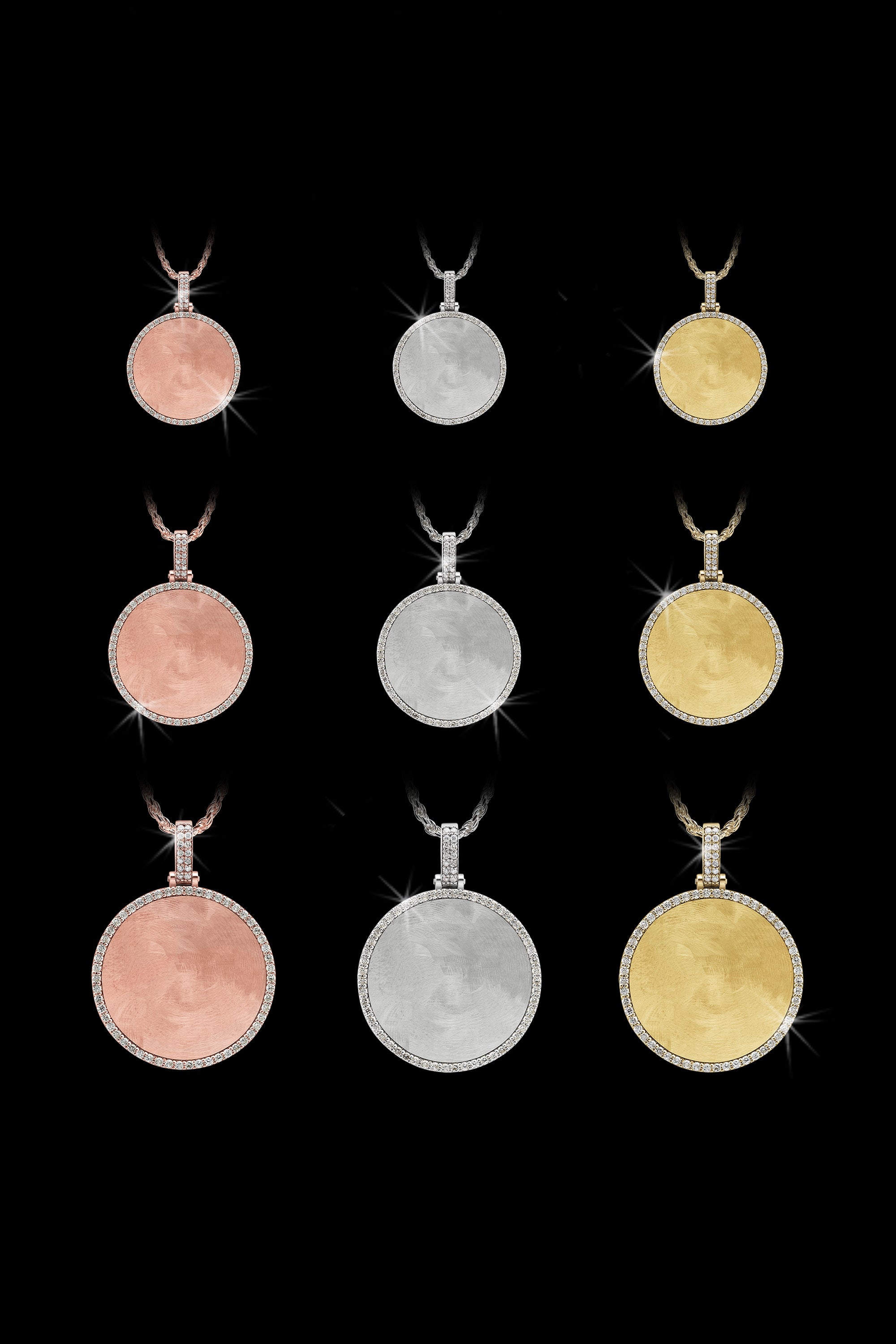 10K DIAMOND PICTURE PENDANTS
